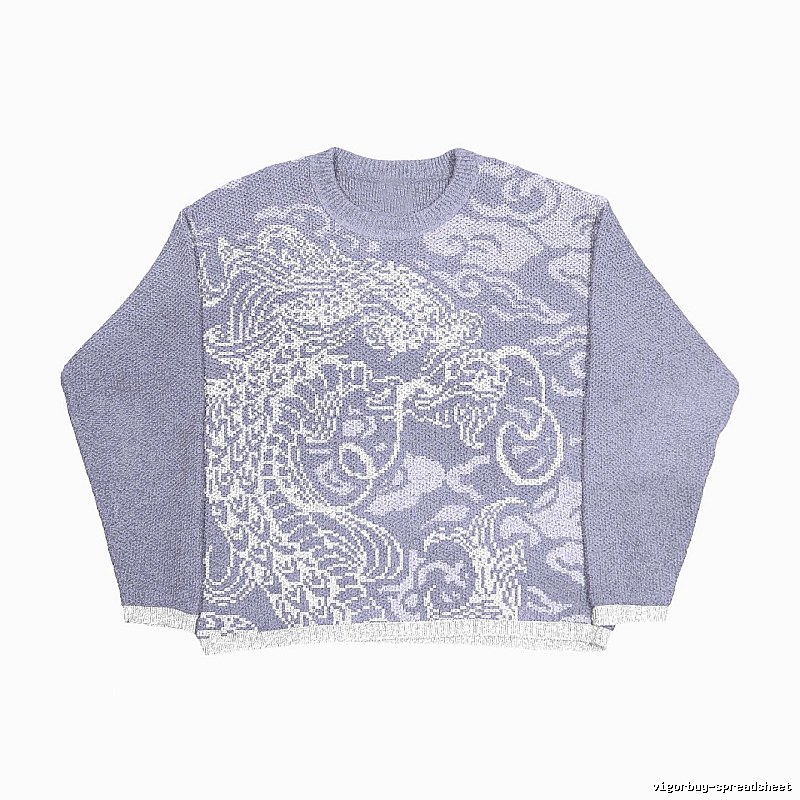 Daily Anime graphic sweater Black Knit Top with Visual Detail