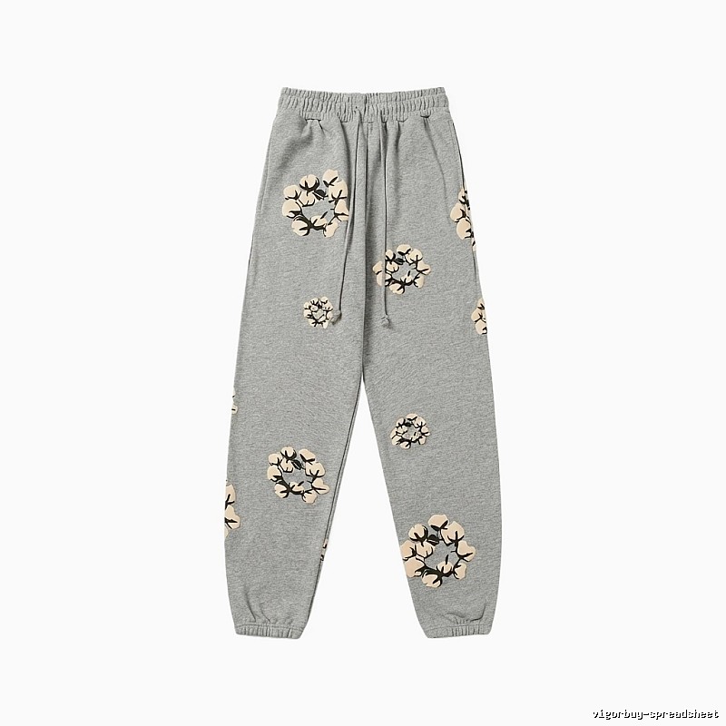 DENIM TEARS Floral Casual Grey Sweatpants