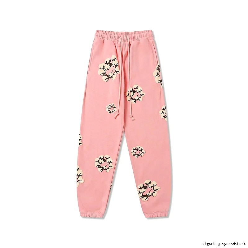 DENIM TEARS Floral Pink Sweatpants