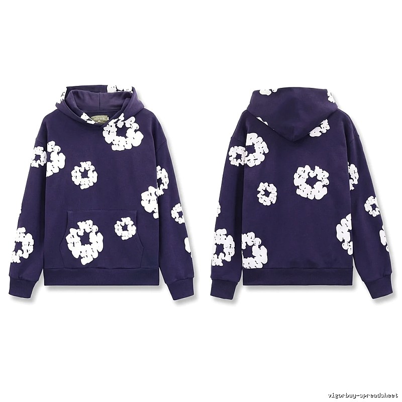 DENIM TEARS Printed Vintage Navy Blue Sweatshirt