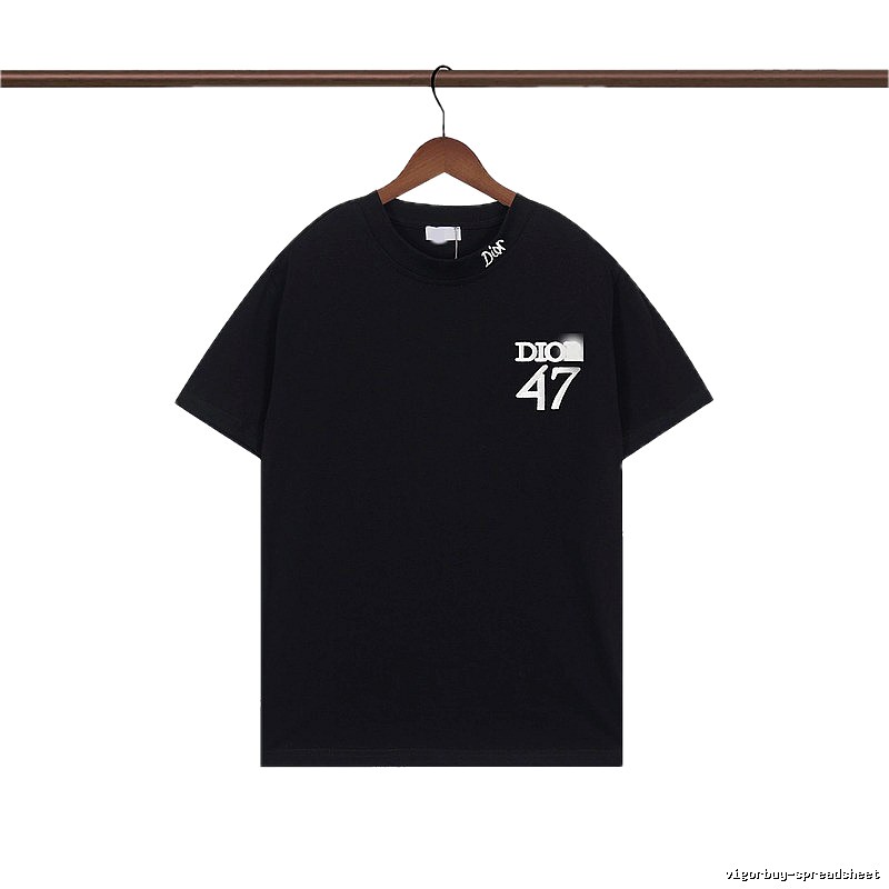 Dior 47 Collection Minimalist Style Black T-Shirt