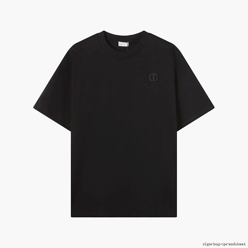 Dior Classic Collection Minimalist Style Black T-Shirt