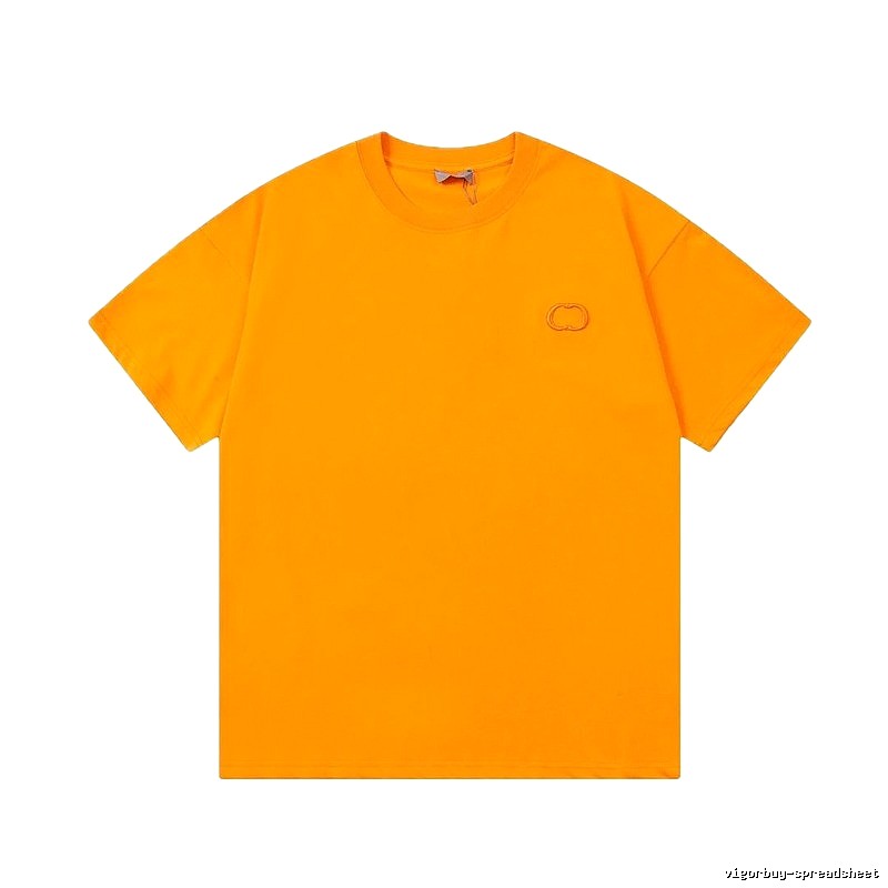 Dior Classic Collection Minimalist Style Orange Short-sleeve T-shirt
