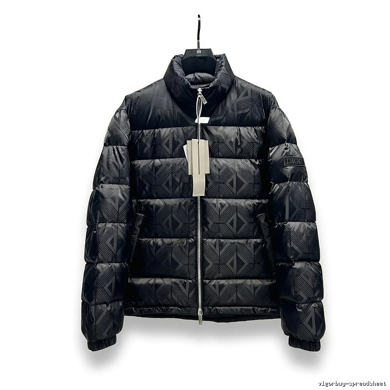 Dior diamond - checkered black down jacket