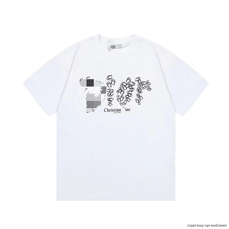 Dior Monogram All-Over Printed Trendy White T-Shirt