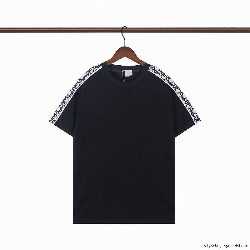 Dior Monogram Webbing Cool Street Style Black T-Shirt