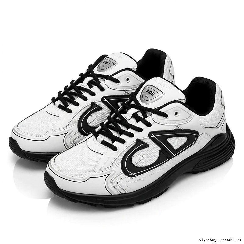 Dior retro black and white sports shoes