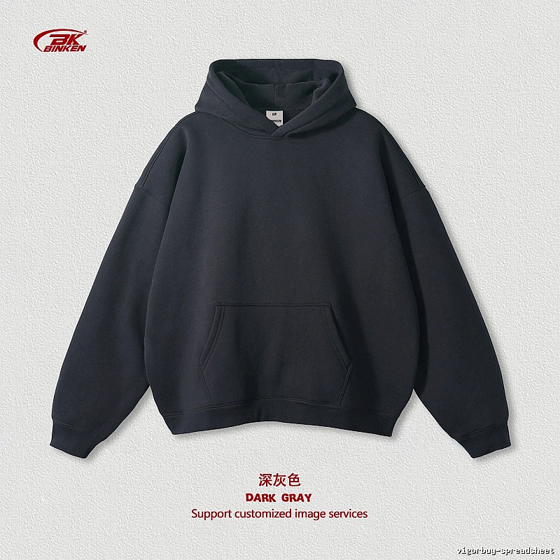Easy Match Pullover hoodie Navy Blank Kangaroo for Everyday Use