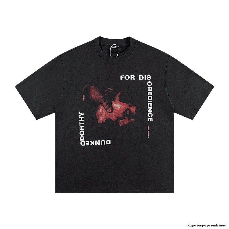 ERD GRJKD Dark Print Black Short Sleeve T-Shirt