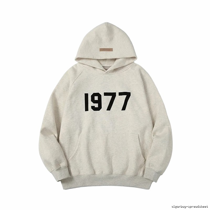 ESSENTIALS 1977 Style Light Grey Hoodie