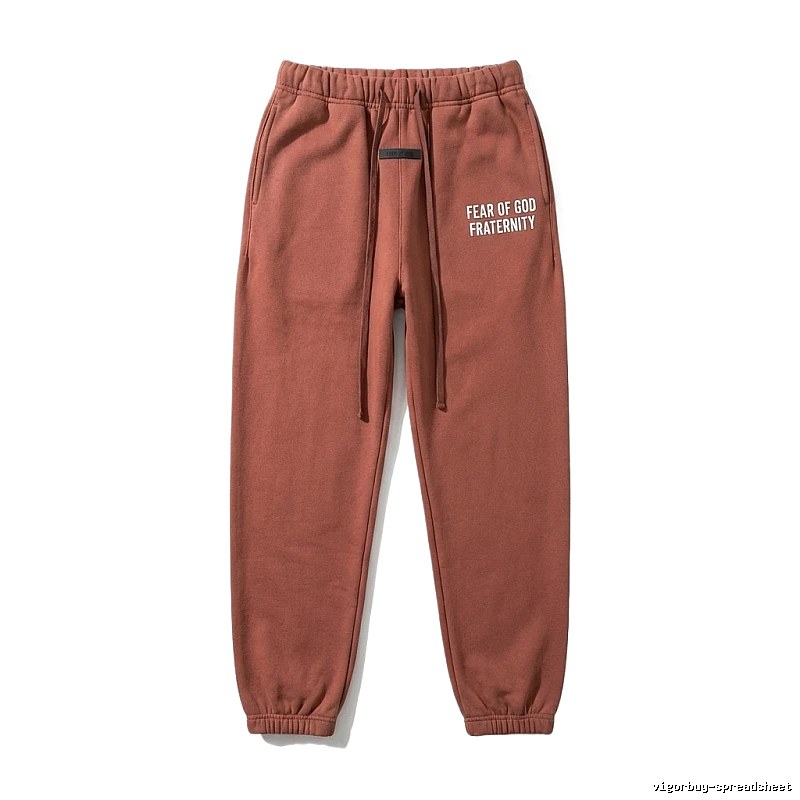ESSENTIALS Casual Style Brown-Red Sweatpants