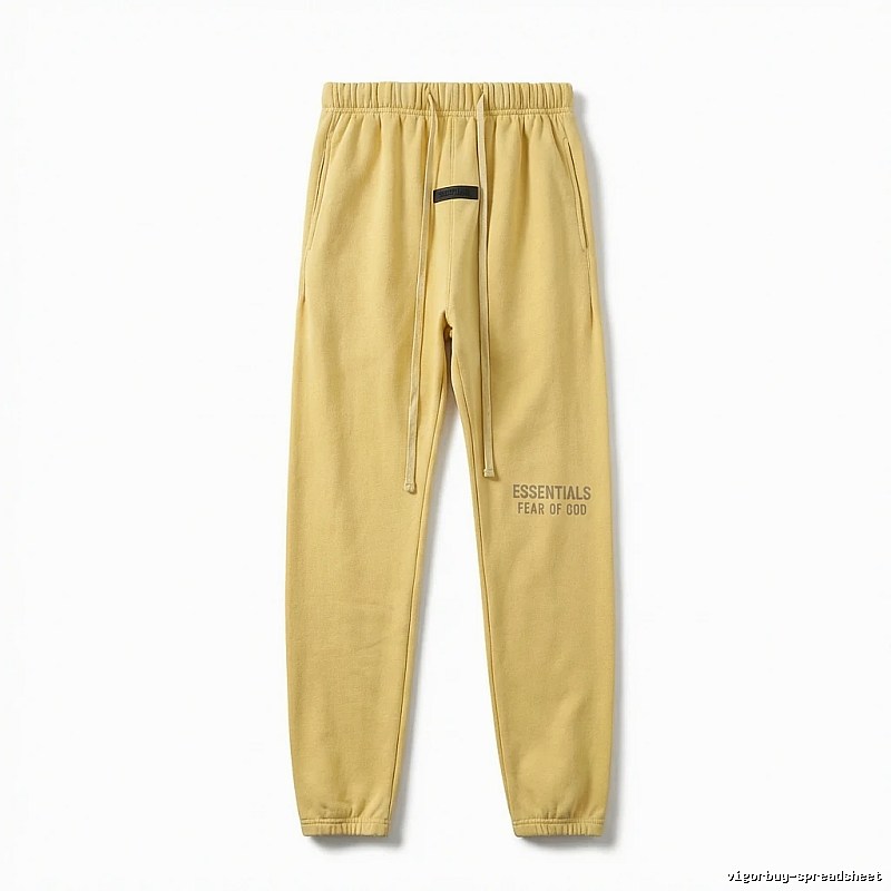 ESSENTIALS casual style light yellow sweatpants