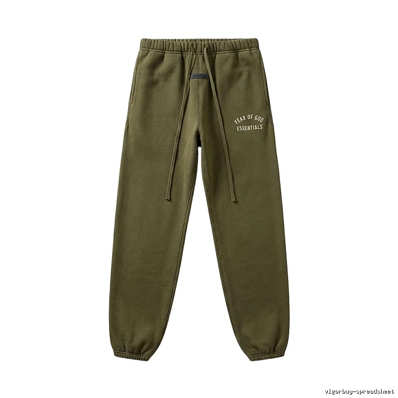 ESSENTIALS casual style olive green sweatpants