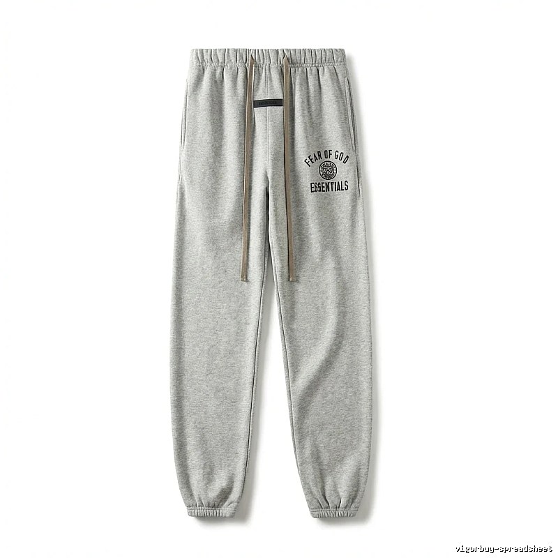 ESSENTIALS minimalist light gray sweatpants