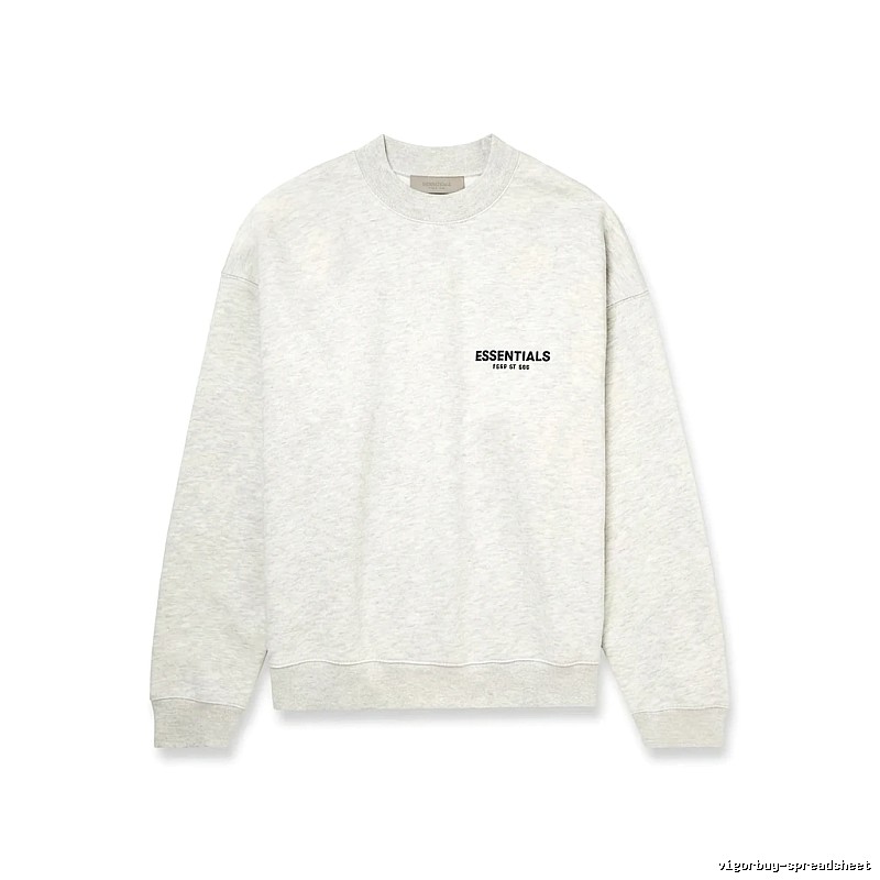 ESSENTIALS minimalist light gray sweatshirt