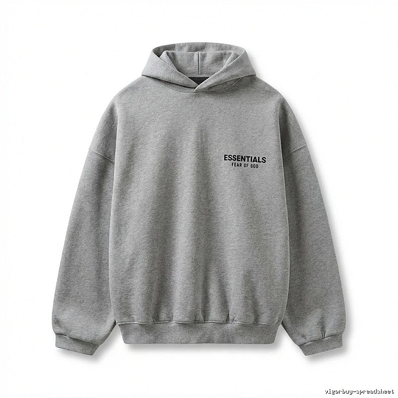 ESSENTIALS minimalist light gray sweatshirt
