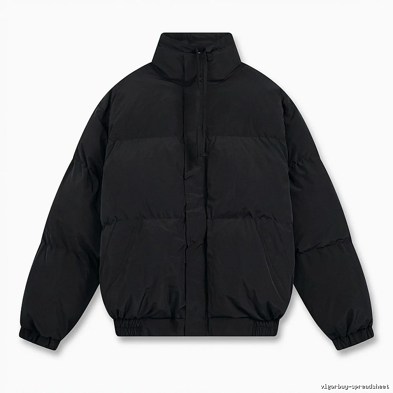 ESSENTIALS minimalist style black cotton-padded jacket