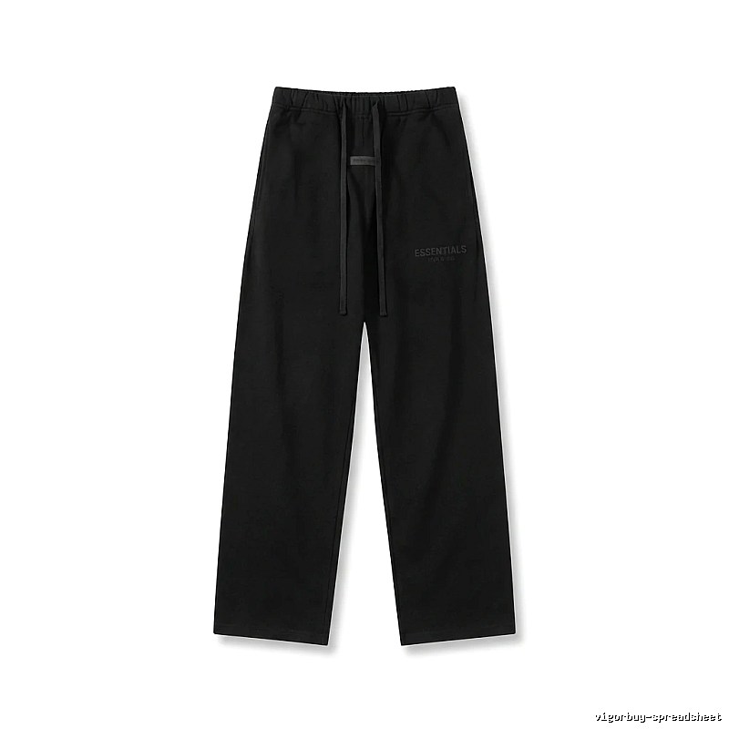 ESSENTIALS minimalist style black long trousers