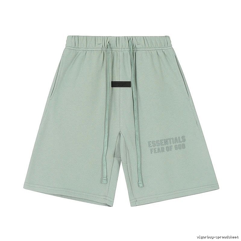 ESSENTIALS minimalist style light green shorts