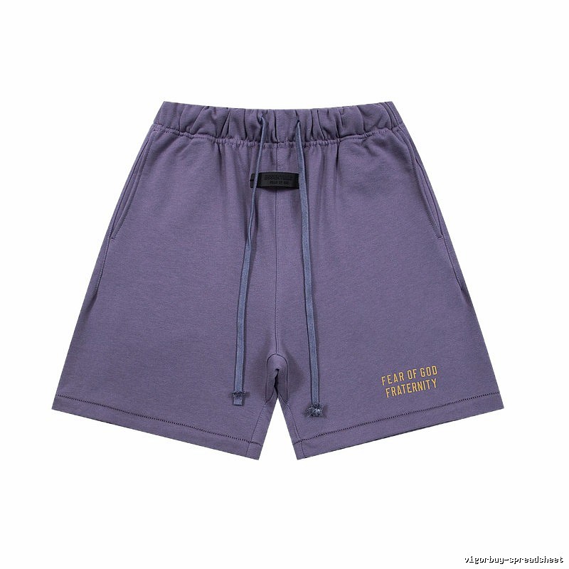 ESSENTIALS minimalist style light purple shorts