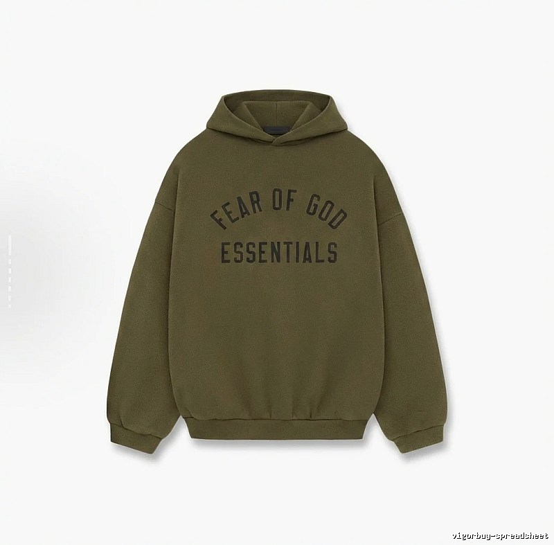 ESSENTIALS minimalist style olive green sweatshirt