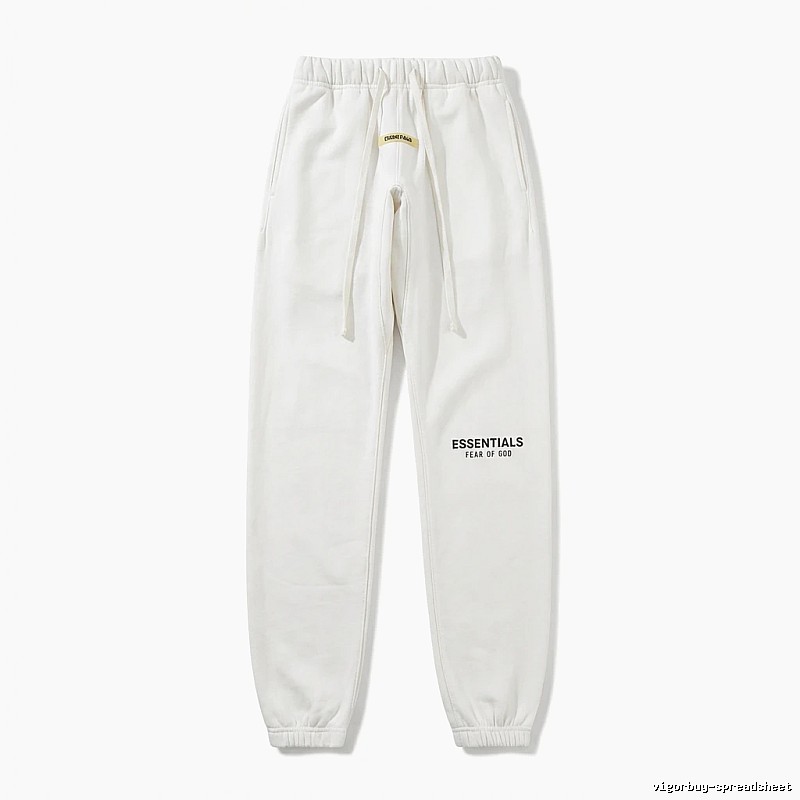 ESSENTIALS minimalist style white sweatpants