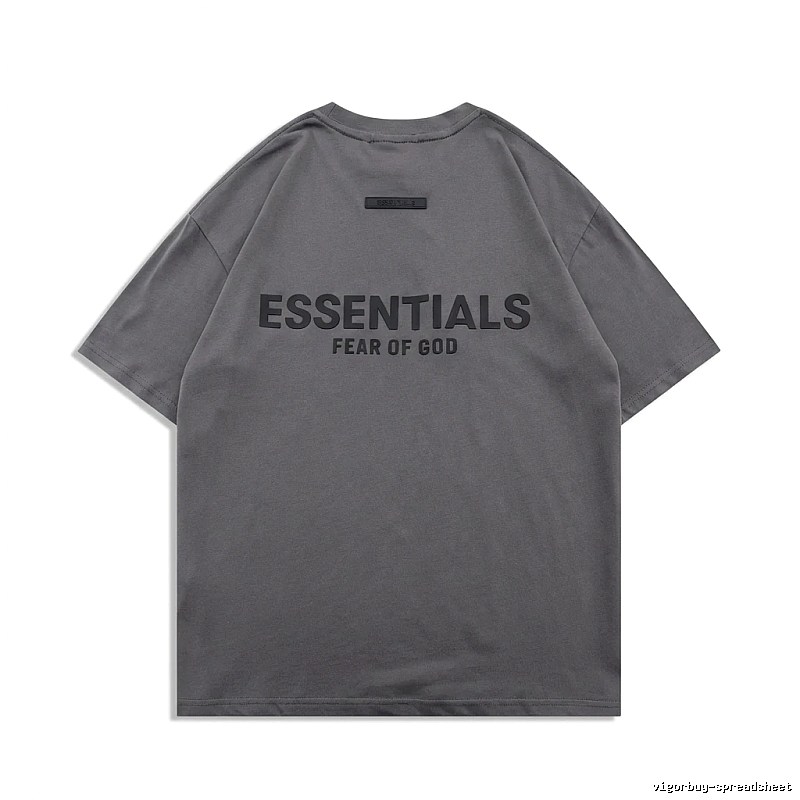 ESSENTIALS Simple Grey Short-sleeve Shirt