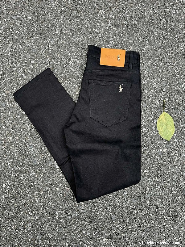 Evisu Black Slim Logo Pants Modern Edit