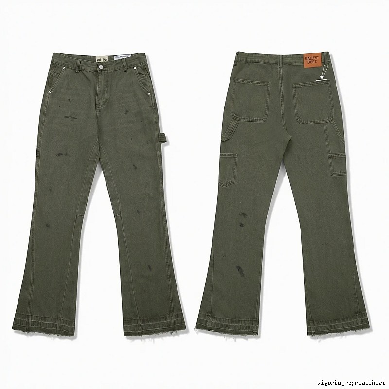 Gallery Dept. Distressed Style Military Green Utility Pants