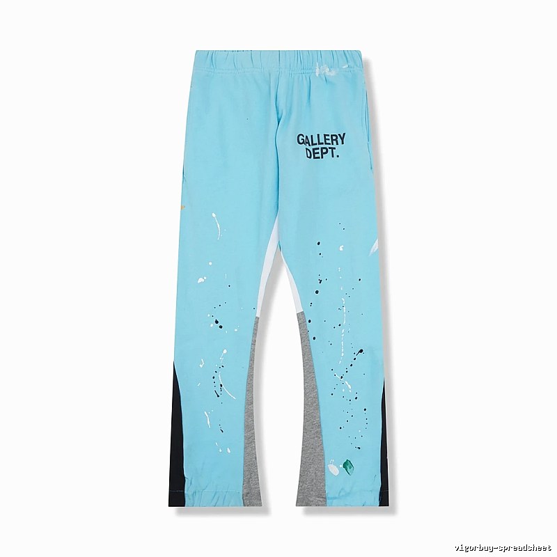 Gallery Dept graffiti-style light blue trousers