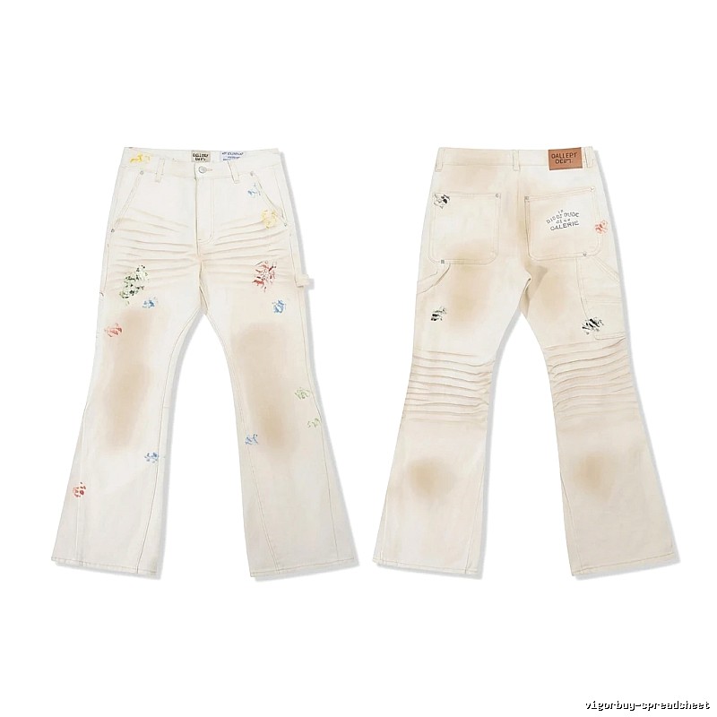 Gallery Dept graffiti-style white jeans