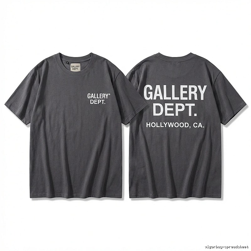 Gallery Dept Minimalist Style Dark Grey T-Shirt