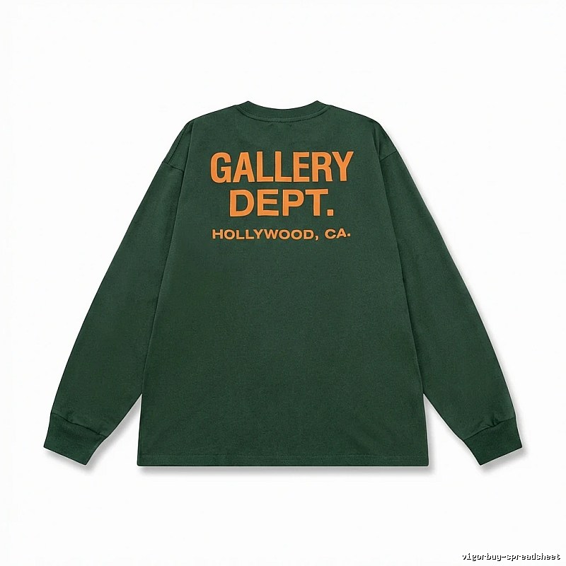 Gallery Dept Retro Style Dark Green Long-sleeve Shirt