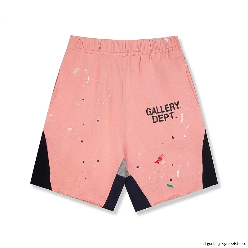 Gallery Dept splatter-paint style pink shorts