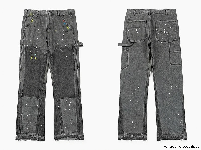 Gallery Dept. Stitched Graffiti Style Grey Pants