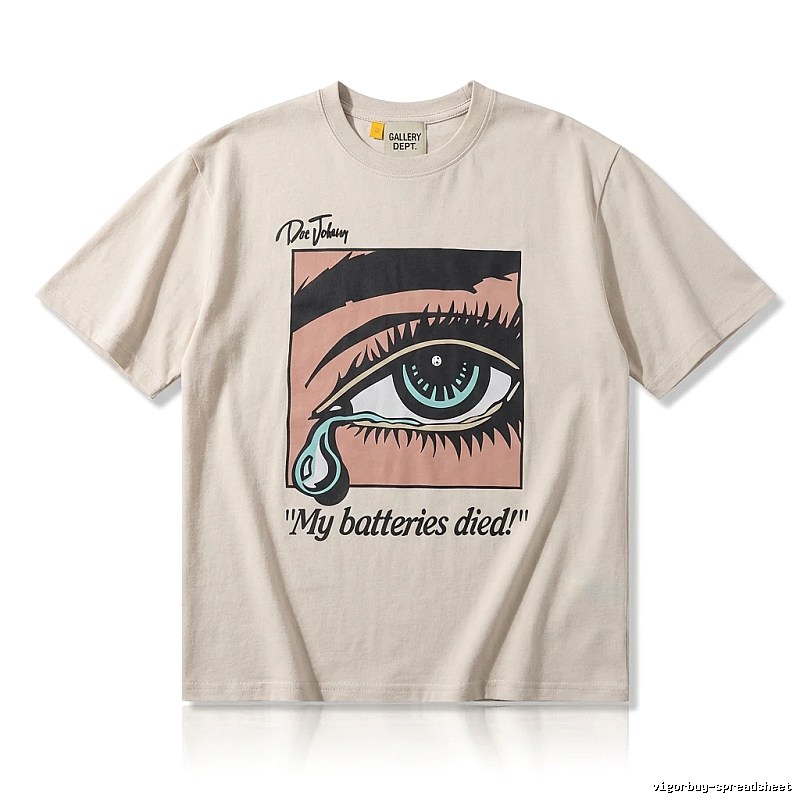 Gallery Dept Tearful Print Light Beige T-shirt