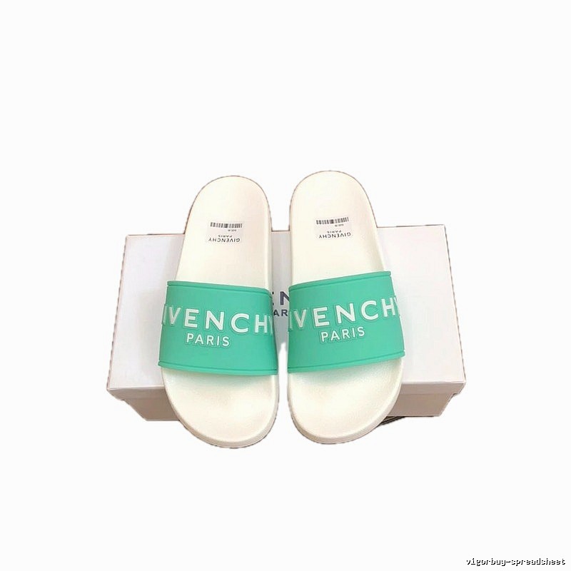 Givenchy Trendy Letter Mint Green Slides
