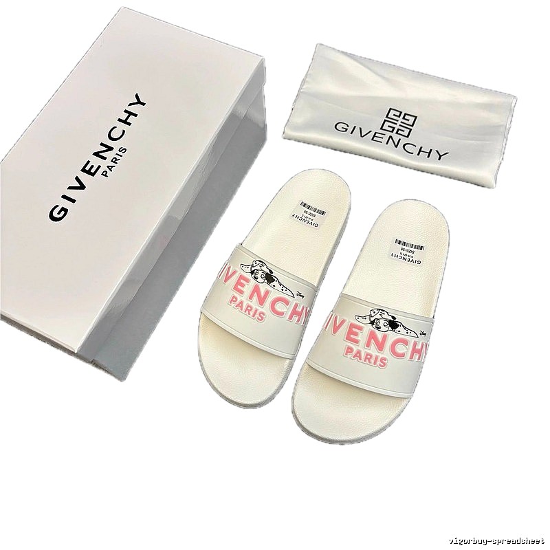 Givenchy x Disney Co-branded Casual Style White Slippers