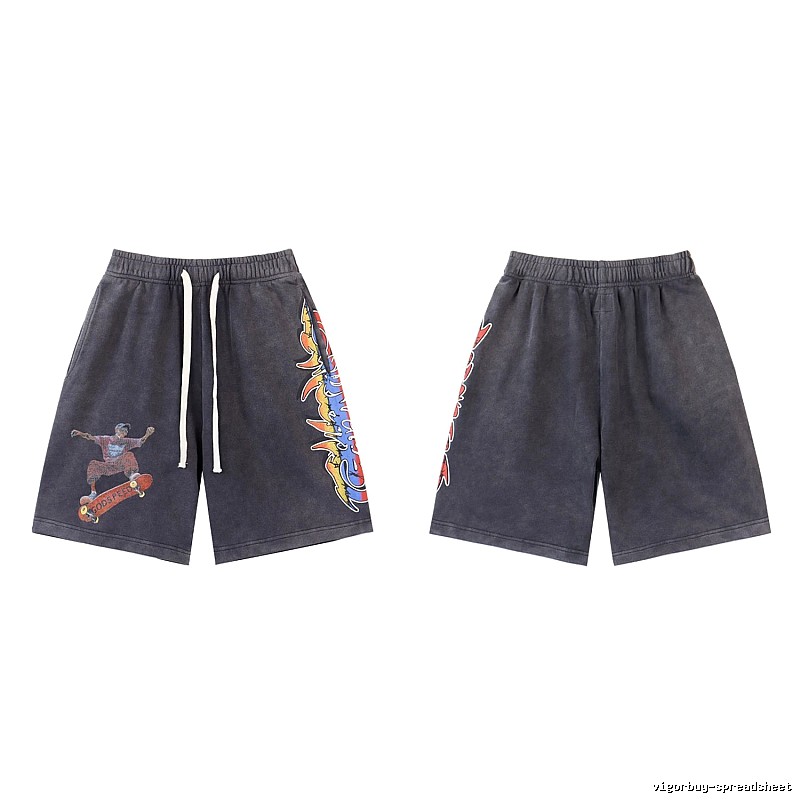 Godspeed Skate Series Street Style Distressed Grey Shorts