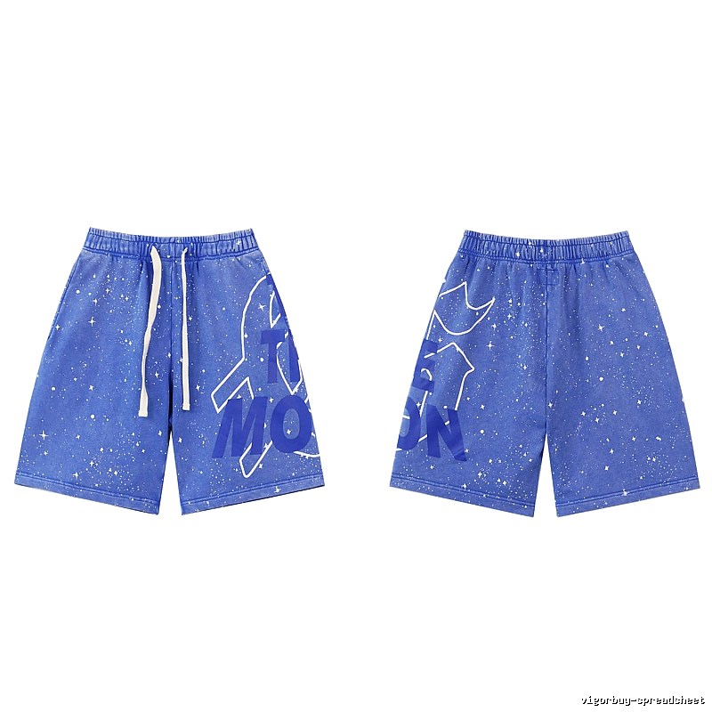 Godspeed Starry Sky Street Style Blue Shorts