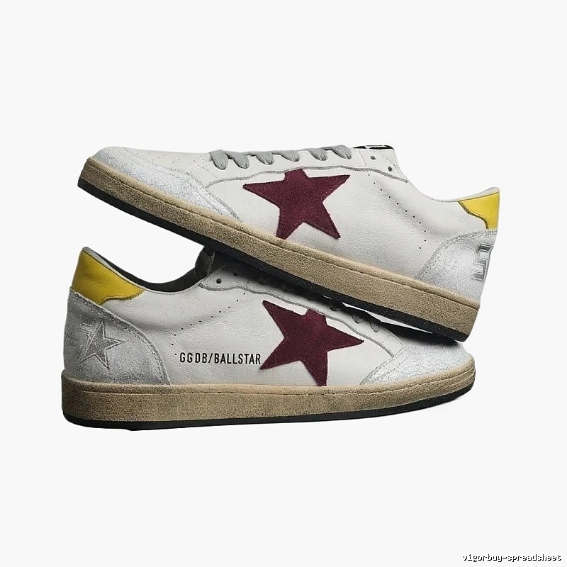 Golden Goose Ballstar retro-style white shoes