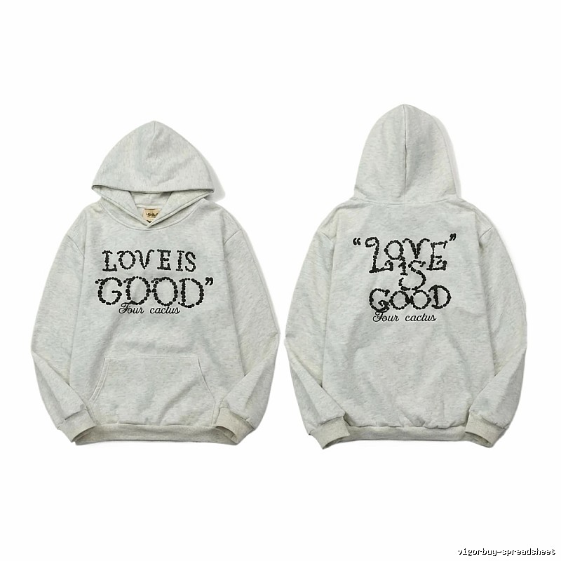 GOODBRAND LOVE Series Trendy and Cool White Hoodie