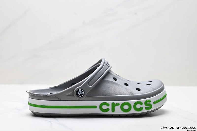 Gray trendy style of Crocs clogs