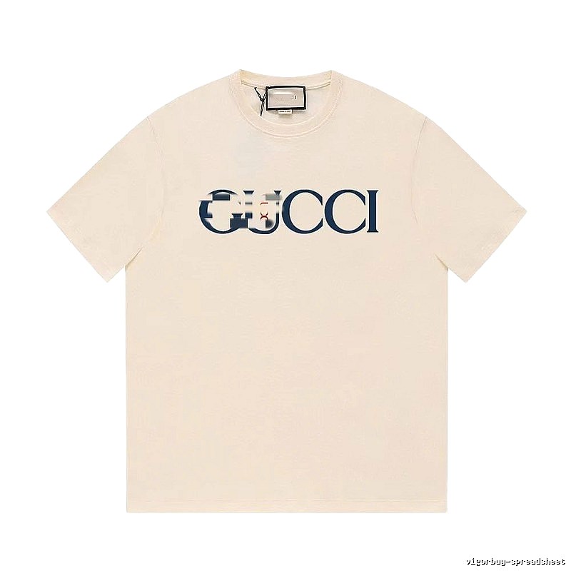 Gucci Classic Printed Casual Style Off-white Short Sleeve T-Shirt