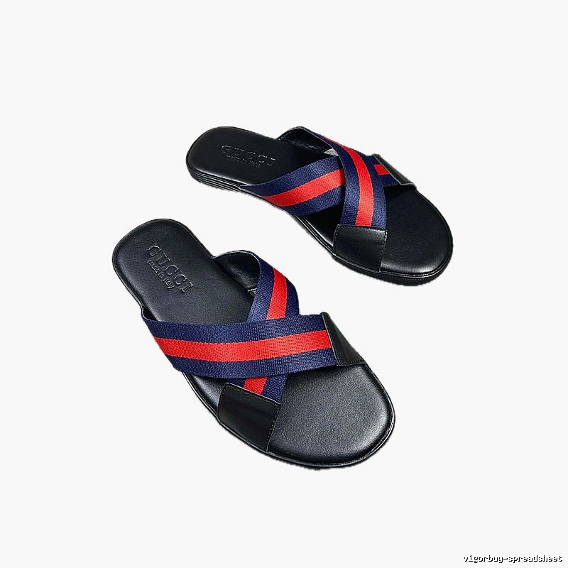 Gucci Classic Webbing Casual Color-block Slide Sandals