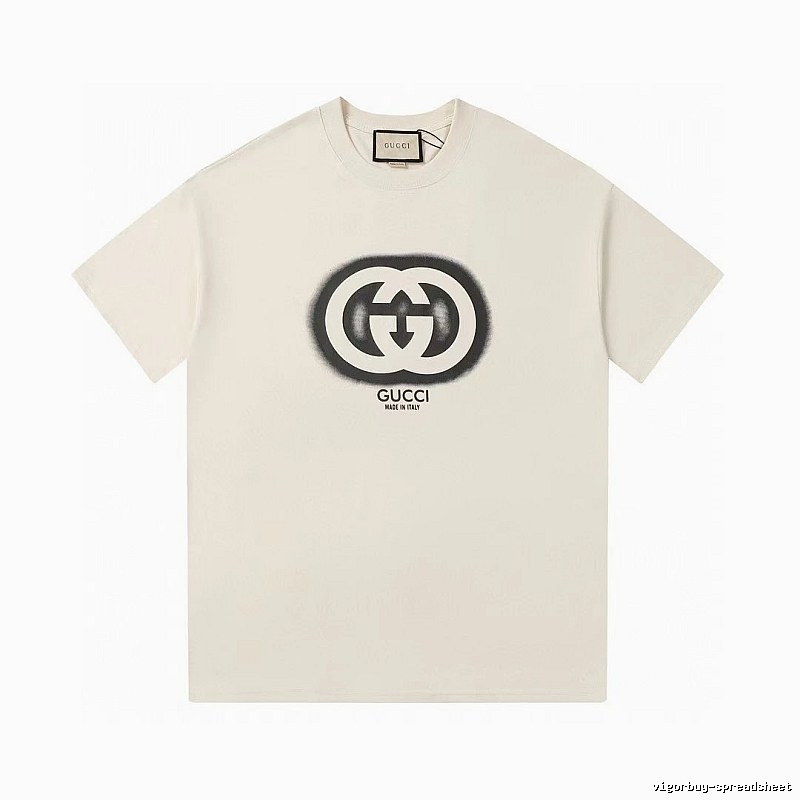 Gucci Double G Print Vintage Style Off-white T-shirt