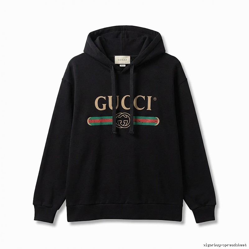 Gucci letter print style black hoodie