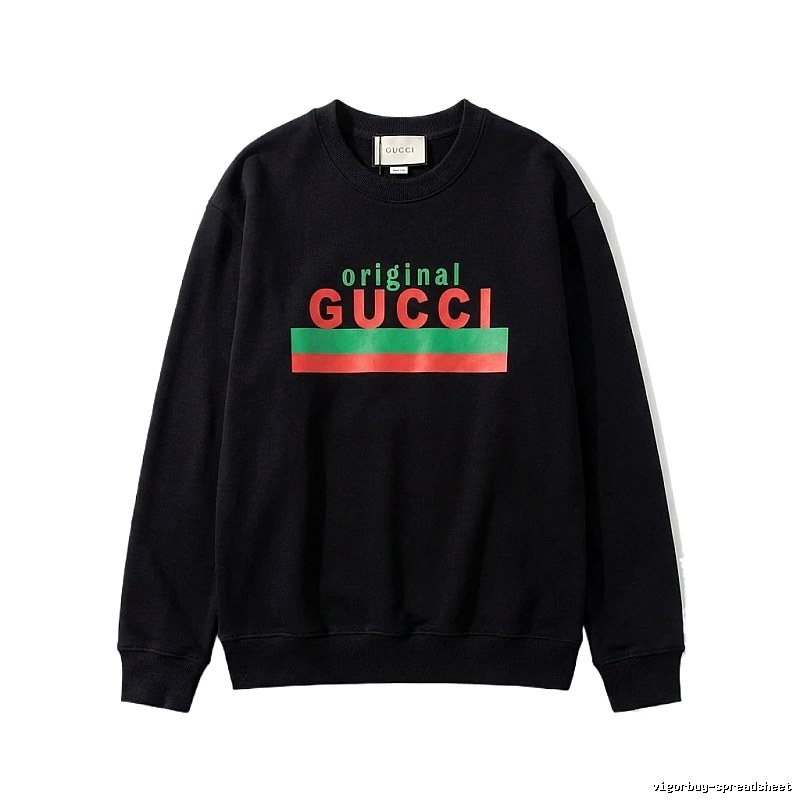 Gucci letter - printed black sweatshirt