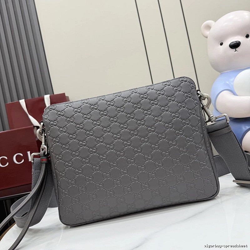 Gucci Monogram crossbody bag Slim Gray Rectangular Profile