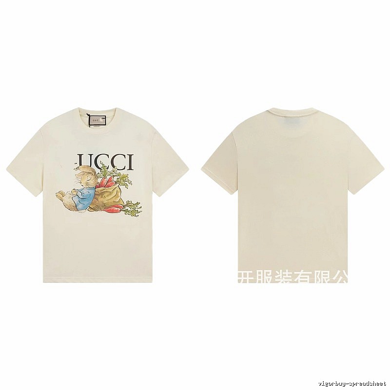 Gucci Peter Rabbit Vintage Style Off-White Short-Sleeve T-Shirt